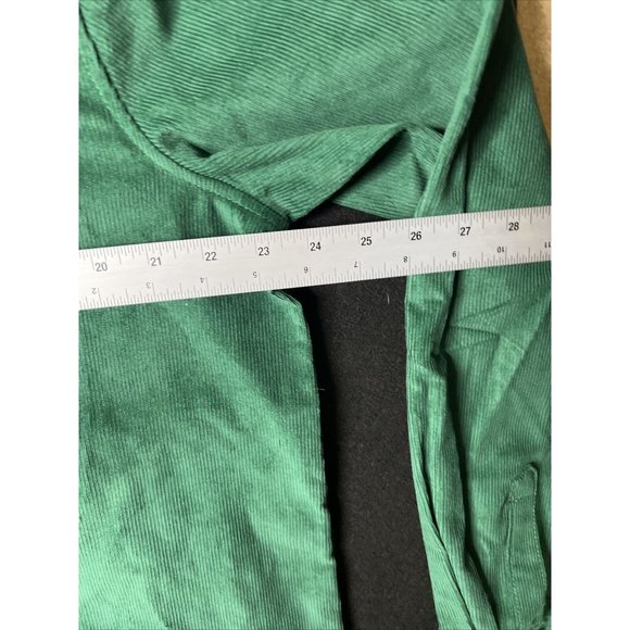 Disney Shirt Adult Large Green Santa Mickey Mouse Embroidered Corduroy - Picture 8 of 12